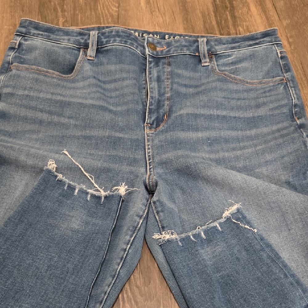 American Eagle Outfitters Women's Medium Blue Skinny Jeans - Picture 5 of 6